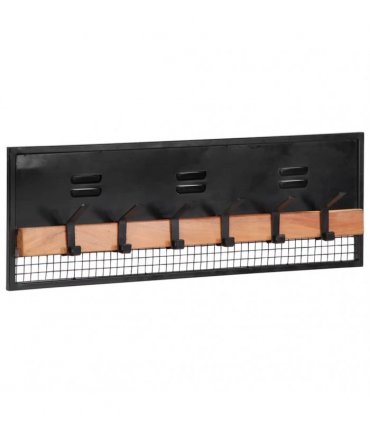 vidaXL Wall-mounted Coat Rack 90x11x30 cm Solid Wood Mango