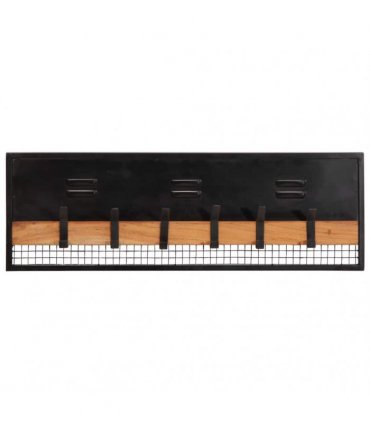 vidaXL Wall-mounted Coat Rack 90x11x30 cm Solid Wood Mango