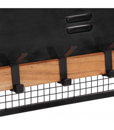 vidaXL Wall-mounted Coat Rack 90x11x30 cm Solid Wood Mango