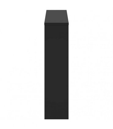 vidaXL Shoe Cabinet with Mirror 2-Layer Black 63x17x67 cm