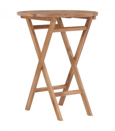 vidaXL Folding Garden Table 60 cm Solid Teak Wood