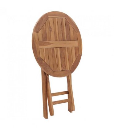 vidaXL Folding Garden Table 60 cm Solid Teak Wood