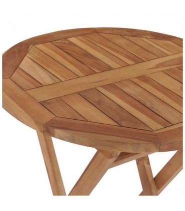 vidaXL Folding Garden Table 60 cm Solid Teak Wood