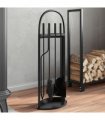 vidaXL 5 Piece Fireplace Tool Set 23x15x66 cm Steel
