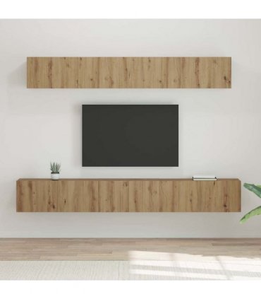 vidaXL TV Cabinet Set Wall-mounted 5 pcs Artisan Oak Engineered Wood