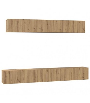 vidaXL TV Cabinet Set Wall-mounted 5 pcs Artisan Oak Engineered Wood