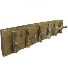 vidaXL Coat Rack Mixed Recycled Wood 60x15 cm