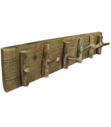 vidaXL Coat Rack Mixed Recycled Wood 60x15 cm