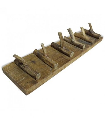 vidaXL Coat Rack Mixed Recycled Wood 60x15 cm
