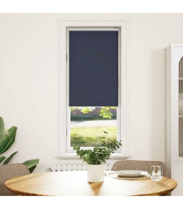 vidaXL Roller Blind Blackout Marine 40x150 cm Fabric Width 35.7 cm Polyester