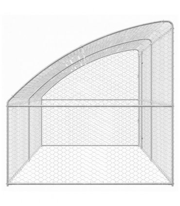 vidaXL Dog Kennel 2 pcs Silver 4 x 2 x 2 m Galvanised steel