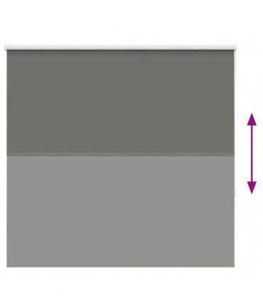 vidaXL Roller Blind Blackout Grey 160x130 cm Fabric Width 156.6 cm Polyester