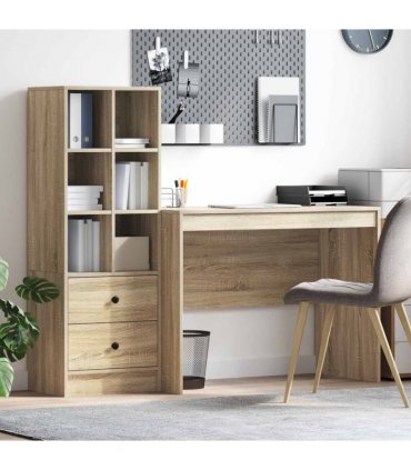vidaXL Desk with Drawer 2 pcs Sonoma Oak