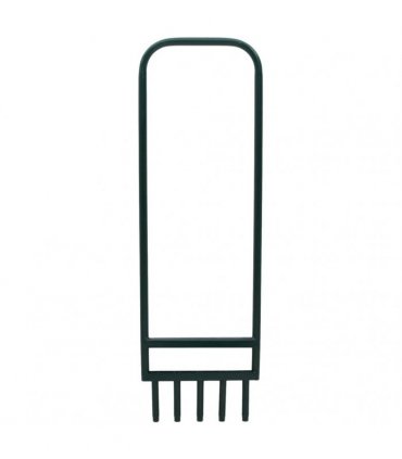 vidaXL Lawn Aerator with 5 Hollow Tines Green Powder-coated Steel