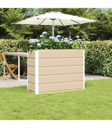 vidaXL Planter Ivory 100 x 40 x 75 cm Steel