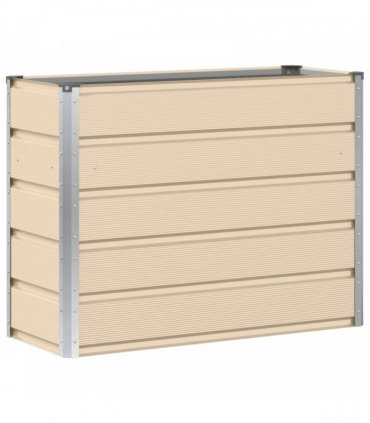 vidaXL Planter Ivory 100 x 40 x 75 cm Steel