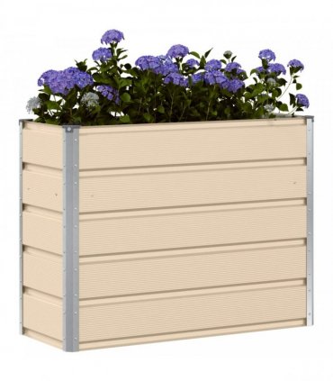 vidaXL Planter Ivory 100 x 40 x 75 cm Steel