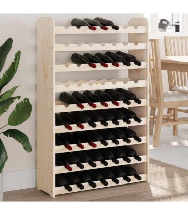vidaXL Wine Rack 72.5x25x111.5 cm Solid Wood Pine