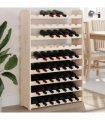 vidaXL Wine Rack 72.5x25x111.5 cm Solid Wood Pine