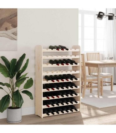 vidaXL Wine Rack 72.5x25x111.5 cm Solid Wood Pine