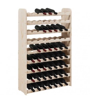 vidaXL Wine Rack 72.5x25x111.5 cm Solid Wood Pine