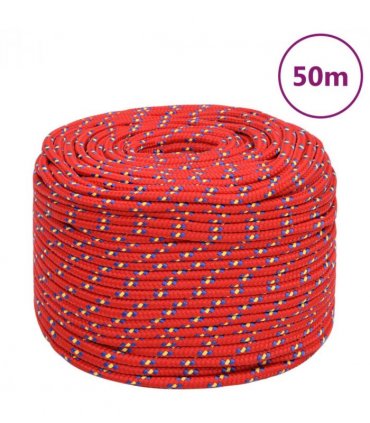 vidaXL Boat Rope Red 6 mm 50 m Polypropylene