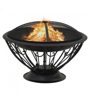 vidaXL Fire Pit with Poker 75 cm XXL Steel