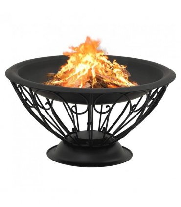 vidaXL Fire Pit with Poker 75 cm XXL Steel