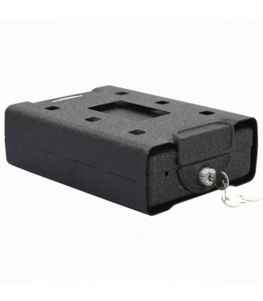 vidaXL Car Safe with Lock Black 22 x 16 x 7 cm Steel