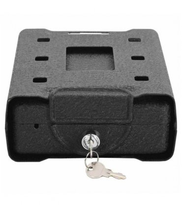 vidaXL Car Safe with Lock Black 22 x 16 x 7 cm Steel