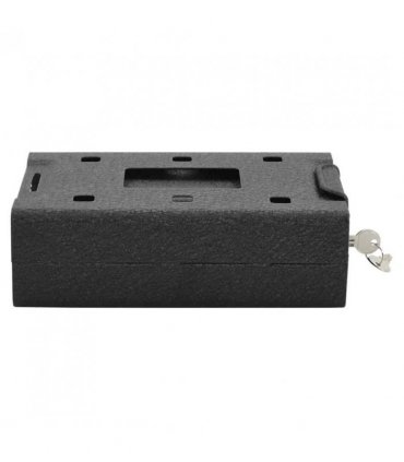 vidaXL Car Safe with Lock Black 22 x 16 x 7 cm Steel