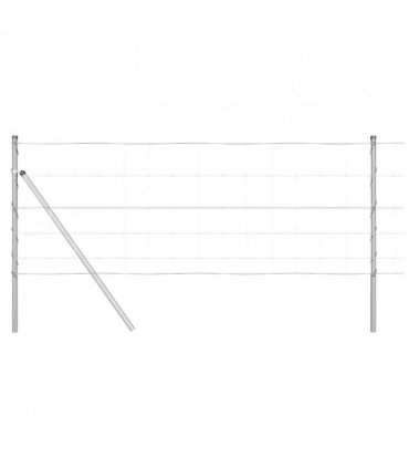 vidaXL Ground Fix Welded Wire Fence 50 x 0.8 m Galvanised Steel Silver