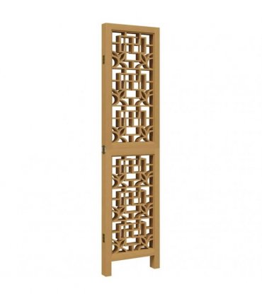 vidaXL Room Divider 4 Panels Brown Solid Wood Paulownia