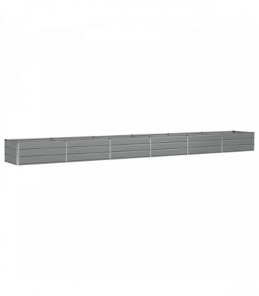 vidaXL Planter Light Grey 600 x 80 x 45 cm Steel