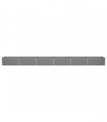 vidaXL Planter Light Grey 600 x 80 x 45 cm Steel