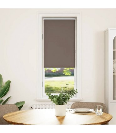 vidaXL Roller Blind Blackout Coffee 55x130 cm Fabric Width 50.7 cm Polyester