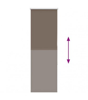 vidaXL Roller Blind Blackout Coffee 55x130 cm Fabric Width 50.7 cm Polyester