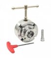 vidaXL 4 Jaw Wood Chuck with M33 Connection Steel Silver 96 mm
