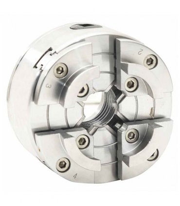 vidaXL 4 Jaw Wood Chuck with M33 Connection Steel Silver 96 mm