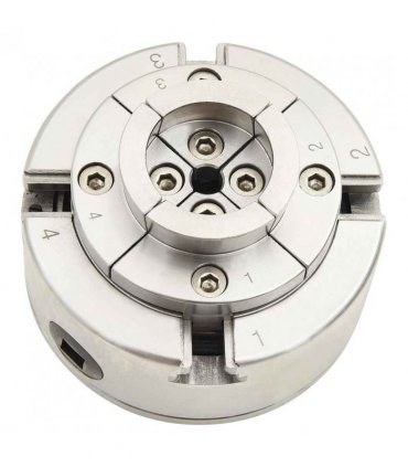 vidaXL 4 Jaw Wood Chuck with M33 Connection Steel Silver 96 mm