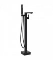 vidaXL Freestanding Bathtub Faucet Black Stainless Steel 90 cm