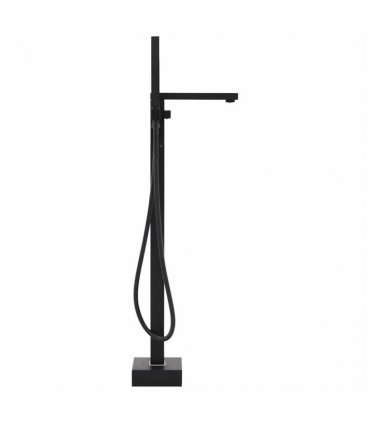 vidaXL Freestanding Bathtub Faucet Black Stainless Steel 90 cm