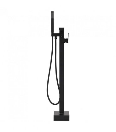 vidaXL Freestanding Bathtub Faucet Black Stainless Steel 90 cm