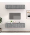 vidaXL TV Cabinets 4 pcs Grey Sonoma 80x30x30 cm Engineered Wood