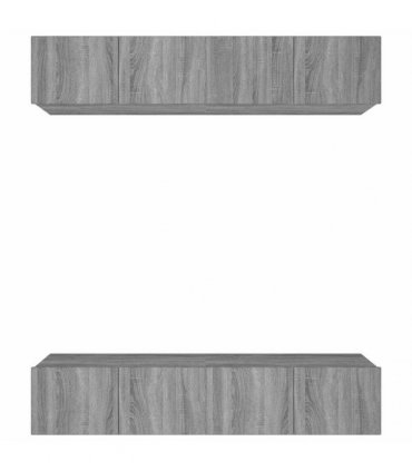 vidaXL TV Cabinets 4 pcs Grey Sonoma 80x30x30 cm Engineered Wood