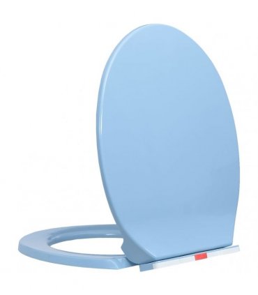 vidaXL Soft-Close Toilet Seat Quick Release Blue Oval