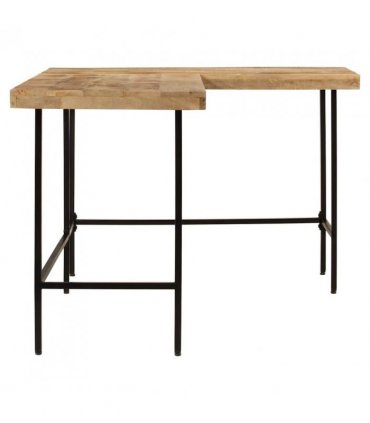 vidaXL Desk 165x110x77 cm Solid Wood Mango and Iron