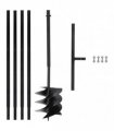 vidaXL Ground Drill with Handle 250 mm with Extension Tube 4 m Steel