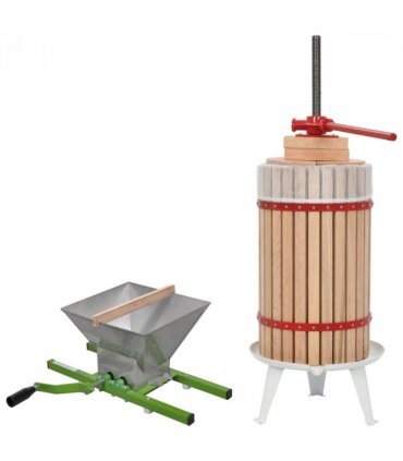 vidaXL 2 Piece Fruit & Wine Press and Crusher Set