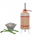 vidaXL 2 Piece Fruit & Wine Press and Crusher Set